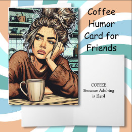 Funny Coffee Quote | VÄNSKAP Kort