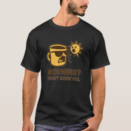 Funny Coffee Quote with Angry Sun T Shirt
