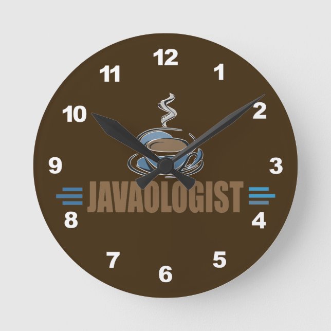 Funny Coffee Rund Klocka (Framsida)