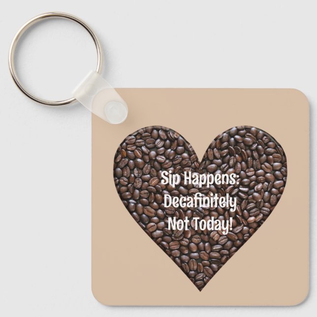 Funny Coffee Sayed Metall Nyckelring (Framsida)