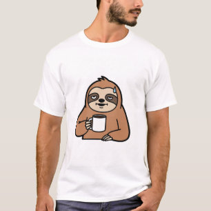 Funny Coffee Sloth T-Shirt Min Spirit Animal är