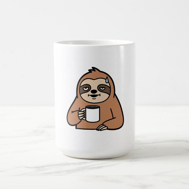 Funny Coffee Sloth T-Shirt | Min Spirit Animal är  Kaffemugg (Center)