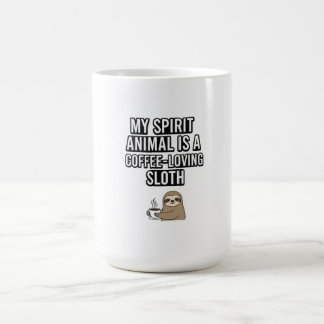 Funny Coffee Sloth T-Shirt | Min Spirit Animal är Kaffemugg