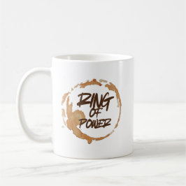 Funny Coffee Stain for Coffee Lovers Quote Ring of Kaffemugg