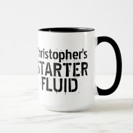 Funny Coffee Starter Fluid Personlig Namn Mugg