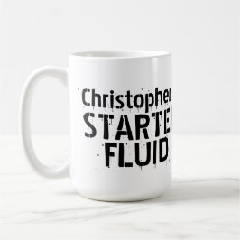 Funny Coffee Starter Fluid Personlig Namn Mugg