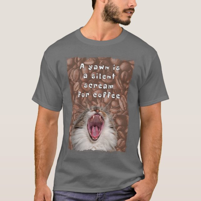 Funny Coffee T Shirt (Framsida)