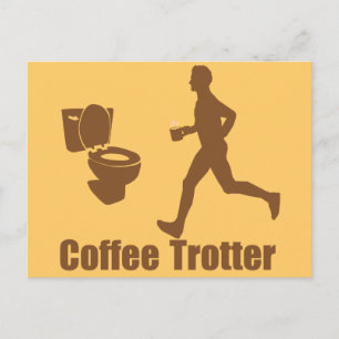 Funny Coffee Trotter Vykort