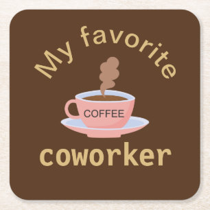 Funny Coffee Underlägg Papper Kvadrat