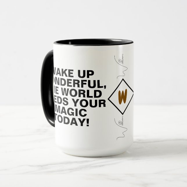 Funny CoffeeMug | Kopp-citattecken för inspiration Mugg (Framsida vänster)