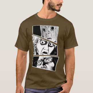 Funny Collage Shocken Ansikte T Shirt