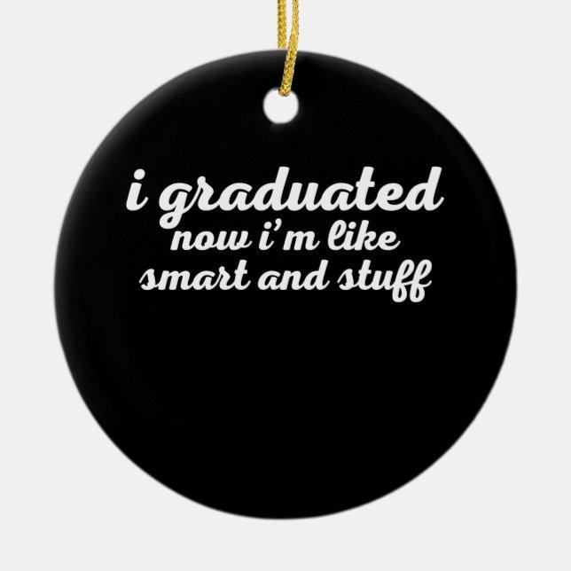 Funny College High School Studenten Gift Julgransprydnad Keramik (Framsidan)