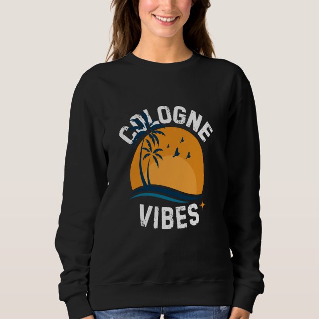 Funny Cologne Tropical Paradise Retro Sunset Köln T Shirt (Framsida)