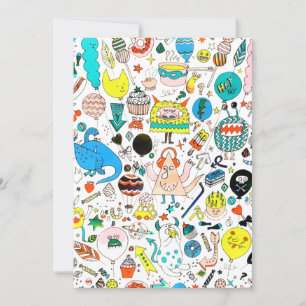 Funny Colorful Alien Monsters Party Julkort