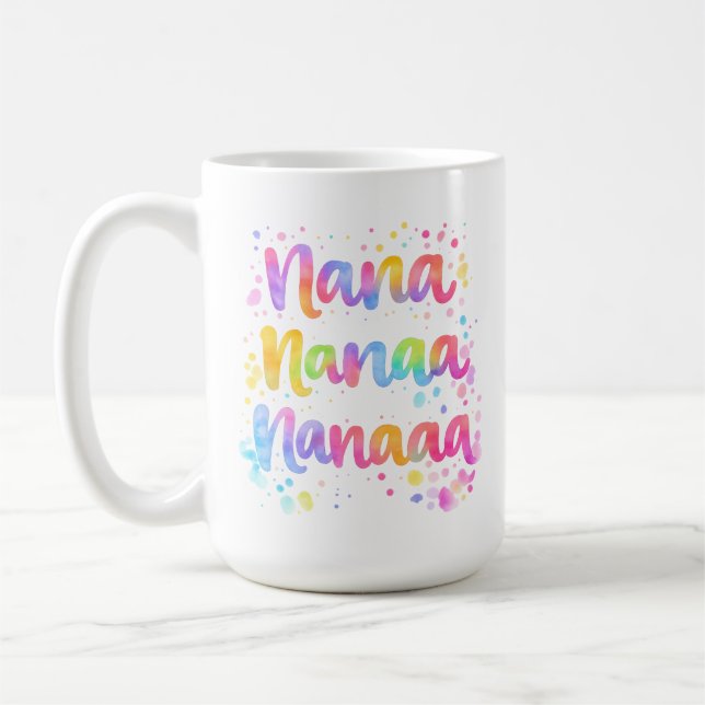 Funny Colorful Dreamy Quote Paint Splashes Rainbow Kaffemugg (Vänster)