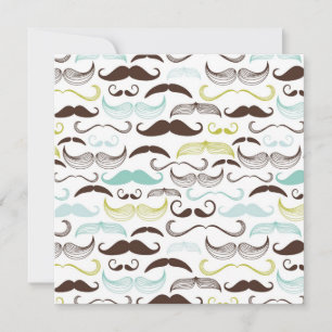 Funny Colorful Mönster för Mustache Älskare