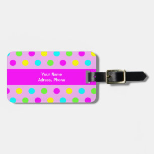 Funny Colorful Polka dots Girly Bagagebricka