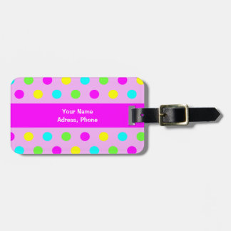 Funny Colorful Polka dots Girly Bagagebricka