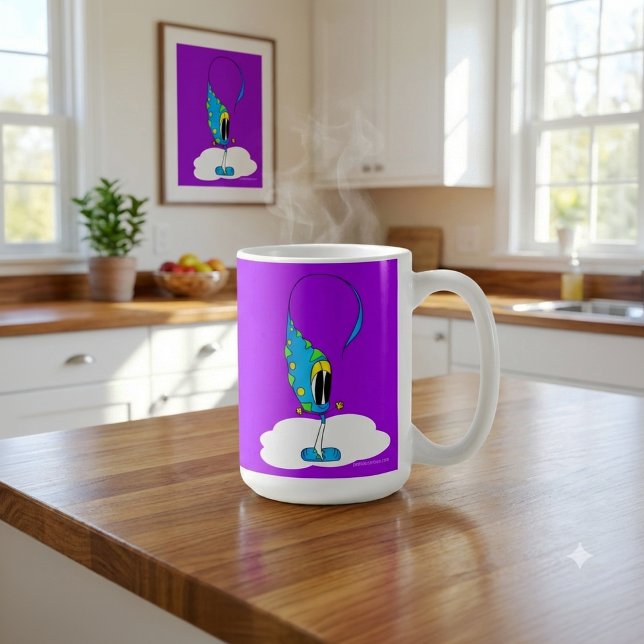 Funny, Colorful, Quirky, Cartoon Character Kaffemugg (Take a look at this very cool cartoon character mug!)
