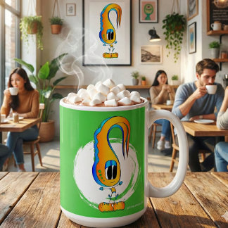 Funny, Colorful, Quirky, Cartoon Character Kaffemugg