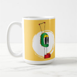 Funny, Colorful, Quirky, Cartoon Character Kaffemugg