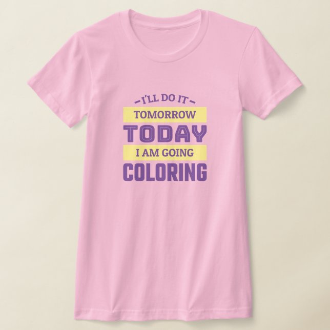 Funny Coloring Fläkt T Shirt (Laydown)
