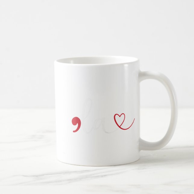 Funny Comma La Kamala Harris Punktation La Electi Kaffemugg (Höger)