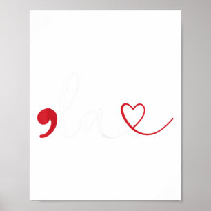 Funny Comma La Kamala Harris Punktation La Electi Poster