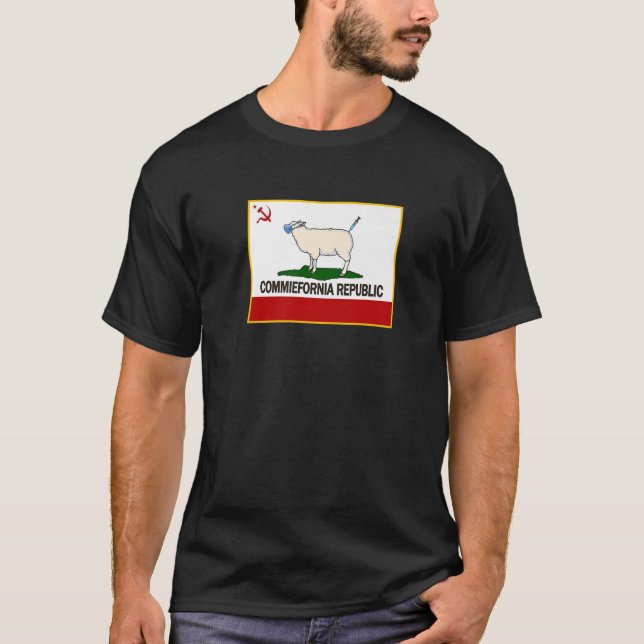 Funny Commiefornia Republiken Kalifornien Statlig  T Shirt (Framsida)