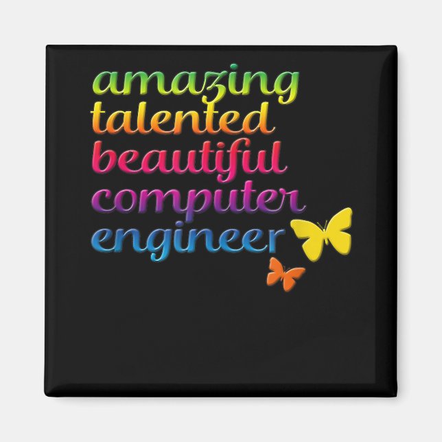 Funny Computer Ingenjör | Tekniker för Cute Girl Magnet (Framsidan)