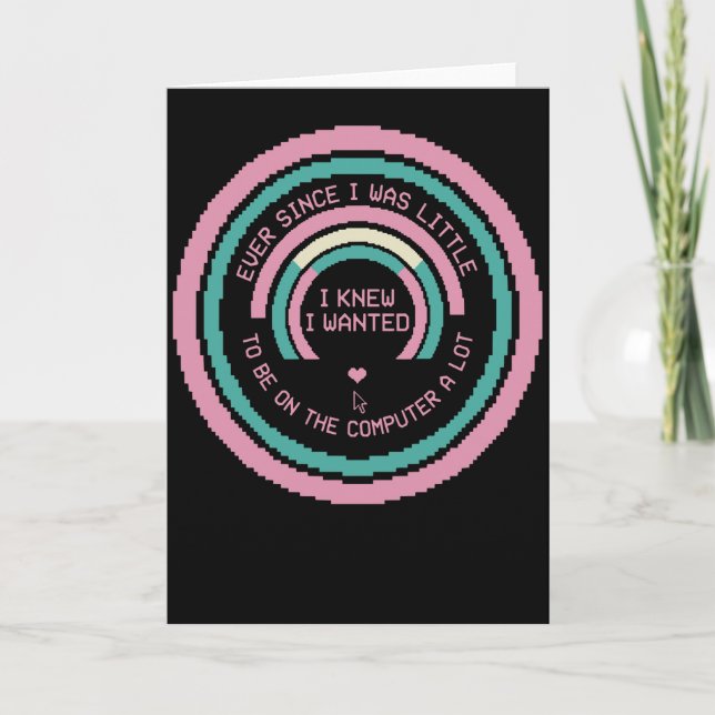 Funny Computer Nerd Shirt Ever Since I Was Little Kort (Framsida)