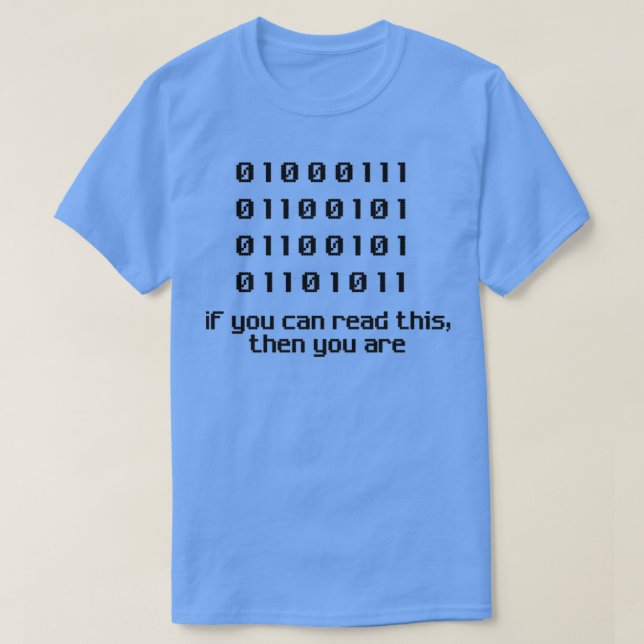 Funny Computer Science Programmer Binary Code Geek T Shirt (Design framsida)