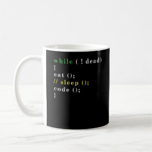 Funny Computer Science Programmer Eat-vilokod Kaffemugg