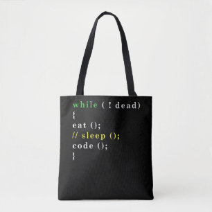 Funny Computer Science Programmer Eat-vilokod Tygkasse