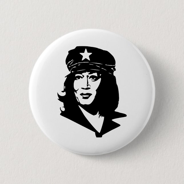 Funny Comrade Kamala Harris kommunistiska kommunis Knapp (Framsida)