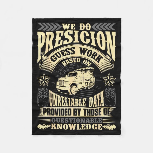 Funny Concrete Finisher We Do Presicion Guess Work Fleecefilt (Framsidan)