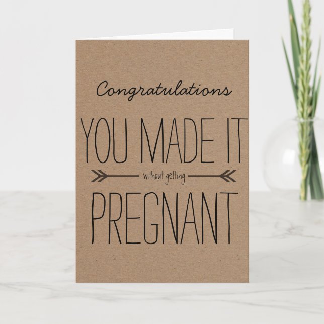 Funny Congratulations Graduate Kraft Paper Kort (Framsida)