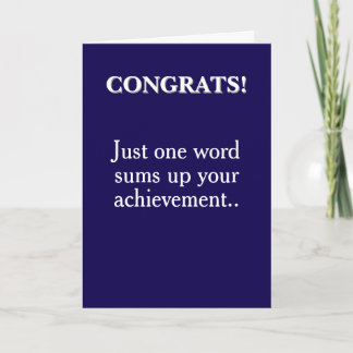 funny congratulations on achievement kort