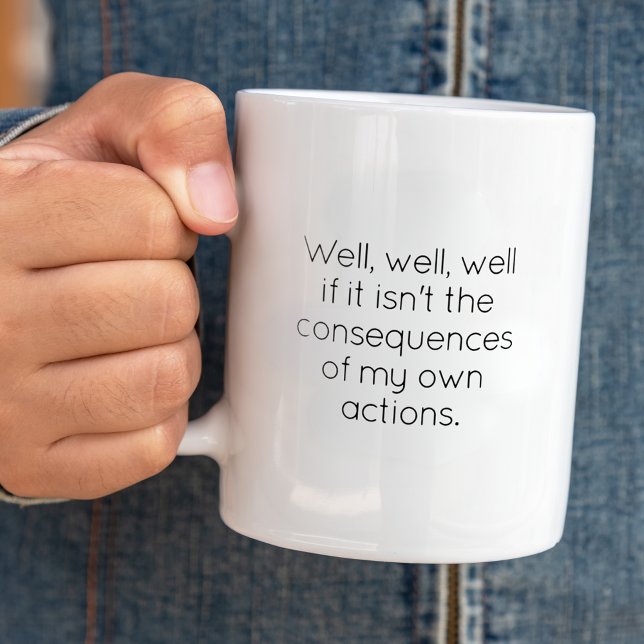 Funny Consequences Co-Worker Trendig Typography Två-Tonad Mugg (Skapare uppladdad)