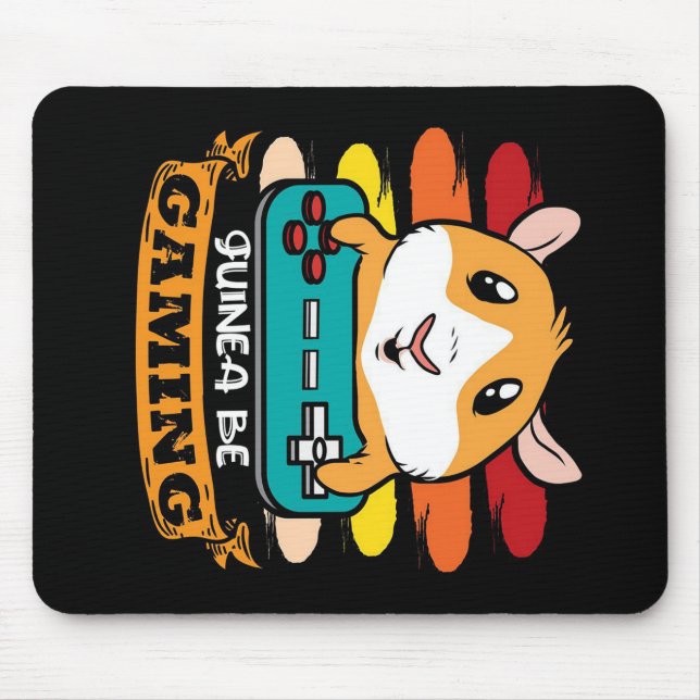Funny Controller Guinea Gris Gift Älskare Musmatta (Framsidan)