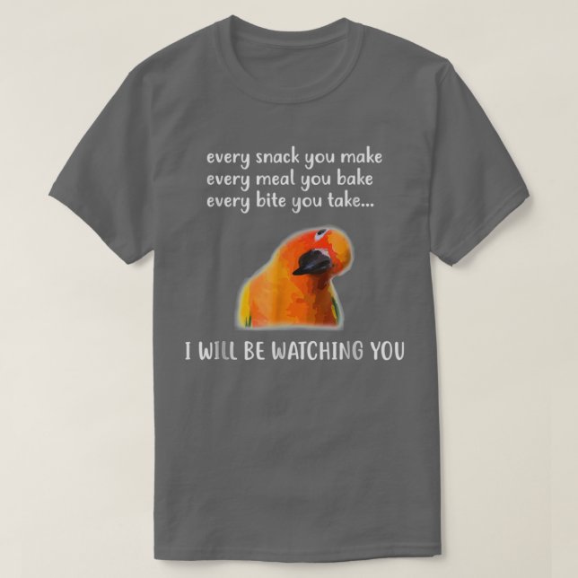 Funny Conure Bird Sol Conure for Conure Älskare T Shirt (Design framsida)