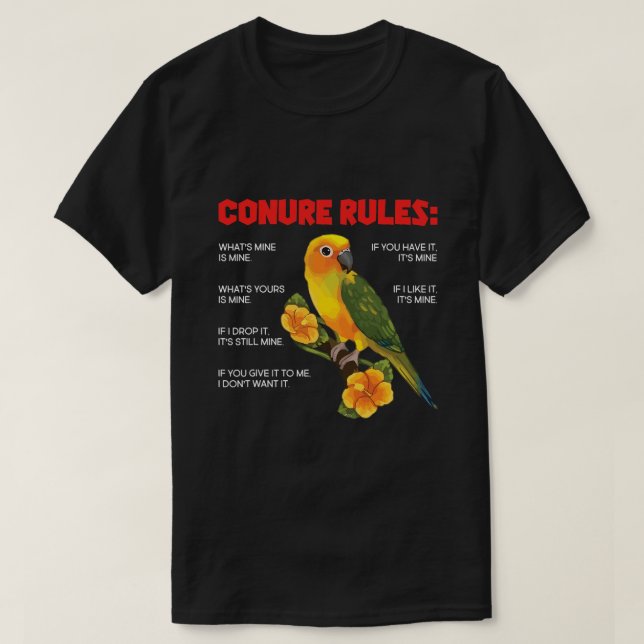 Funny Conure Regler Conure Owner Birding T Shirt (Design framsida)