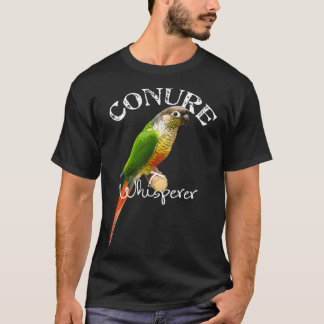 Funny Conure Whisperer Green Cheek Conure Bird Gif T Shirt