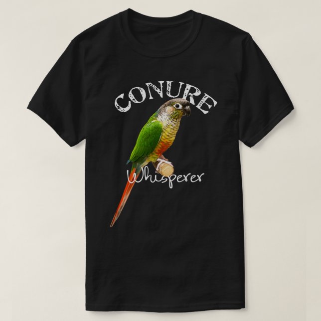 Funny Conure Whisperer Grönt Cheek Conure Bird Gif T Shirt (Design framsida)