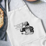 Funny Cook Black and White Modern Förkläde<br><div class="desc">Den här plattan är ett måste för alla som kärlek att laga mat och uppskatta en aning litterärt humor. Designat i ett klassiskt svartvit färg-system, uppvisar den här moderna plattan en humoristisk och elegant illustration av William Shakespeare som skapar en "kockkyssgest" medan man håller en sked. Det lekfulla uttrycket och...</div>
