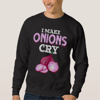 Funny Cook Food Cooking Onion Chef Culinary Joke C Lång Ärmad Tröja