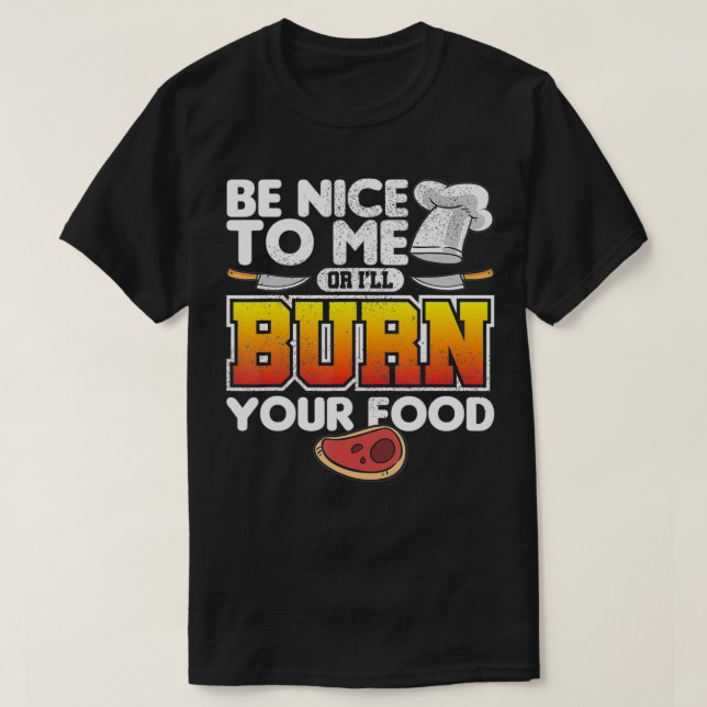 Funny Cook Head Chefs eller Line Cooks T Shirt (Design framsida)