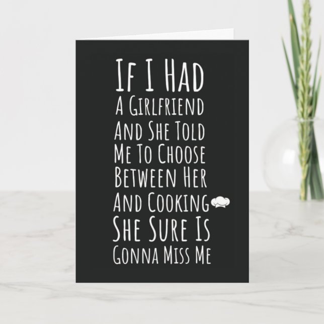 Funny Cooking Cards For Men For Him Chef Kort (Framsida)