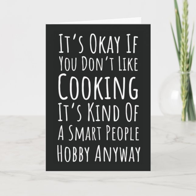 Funny Cooking Cards Sarcastic Humor Hilarious Kort (Framsida)