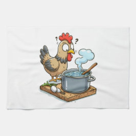 Funny Cooking Chicken Apron - Hen Skapar Soppa Kökshandduk